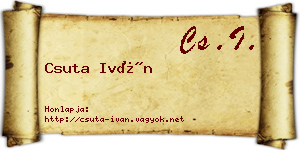 Csuta Iván névjegykártya