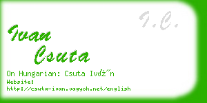 ivan csuta business card